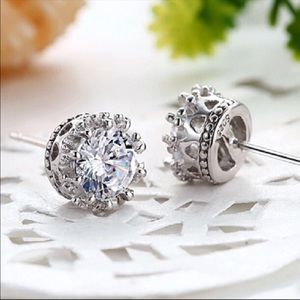 Sterling Silver 925 CZ Stud Earrings